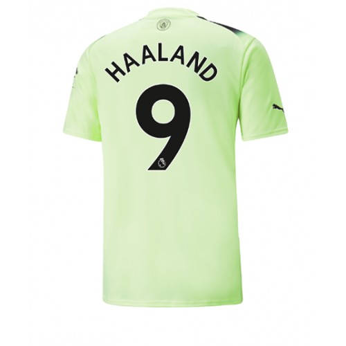 Dres Manchester City Erling Haaland #9 Rezervni 2022-23 Kratak Rukav